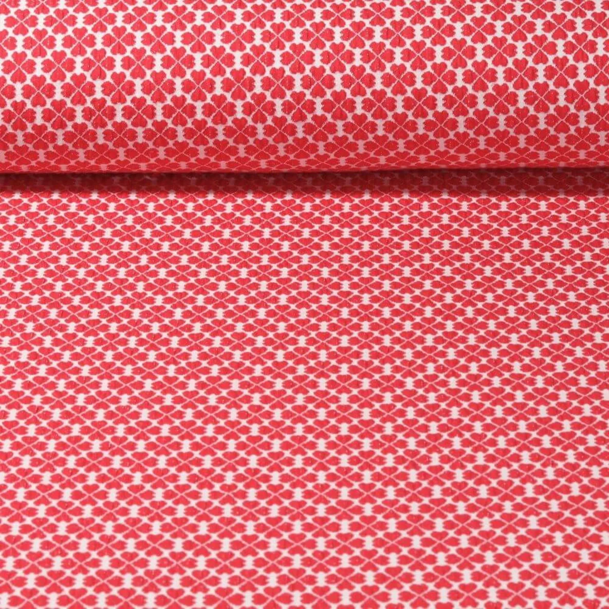 Jacquard Jersey "Lucky Knit" Rot