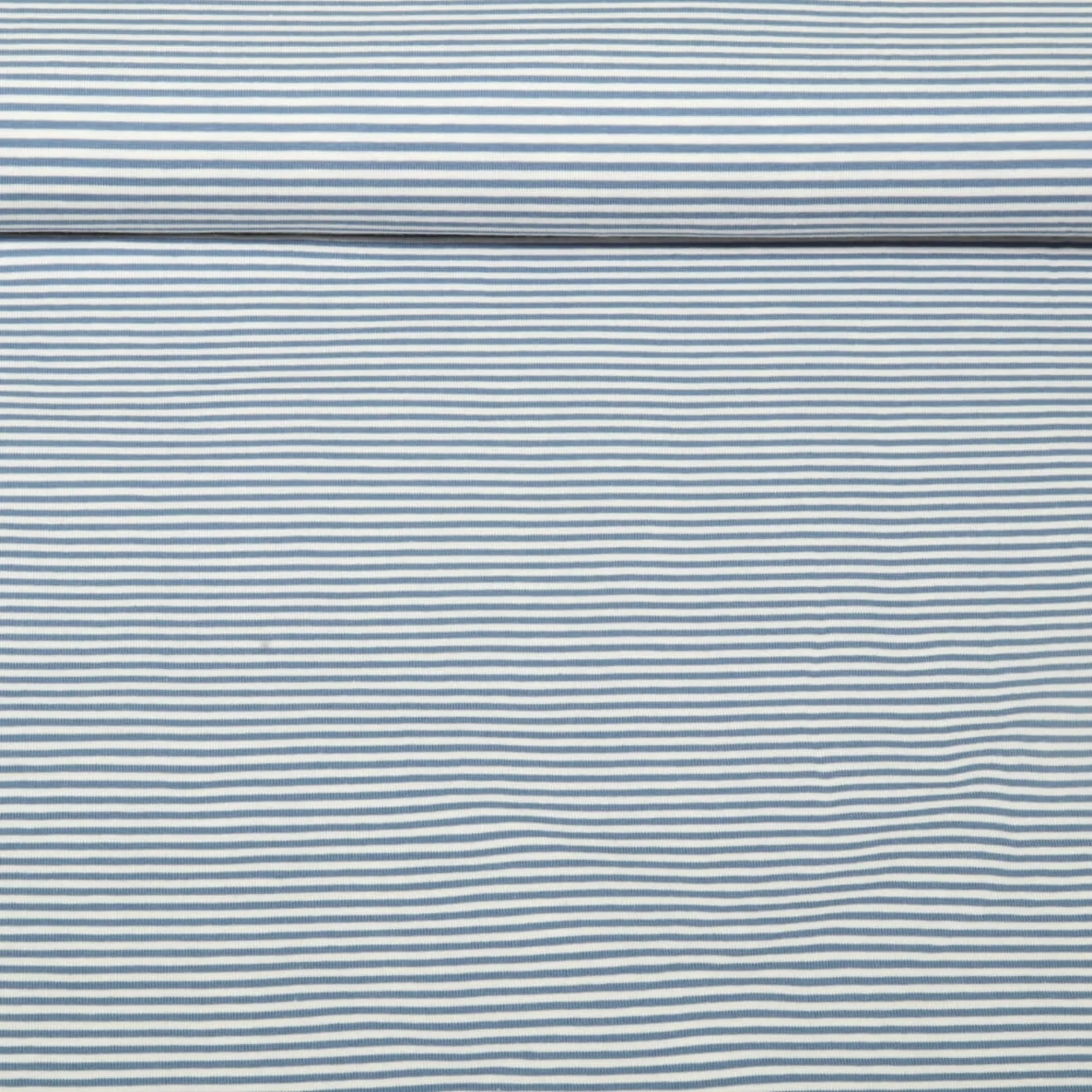 Jacquard Jersey Streifen Mini Ecru Blau