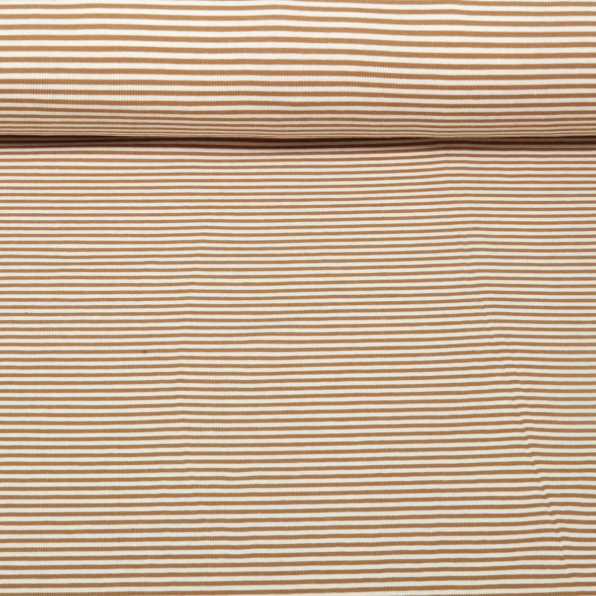 Jacquard Jersey Streifen Mini Ecru Karamell