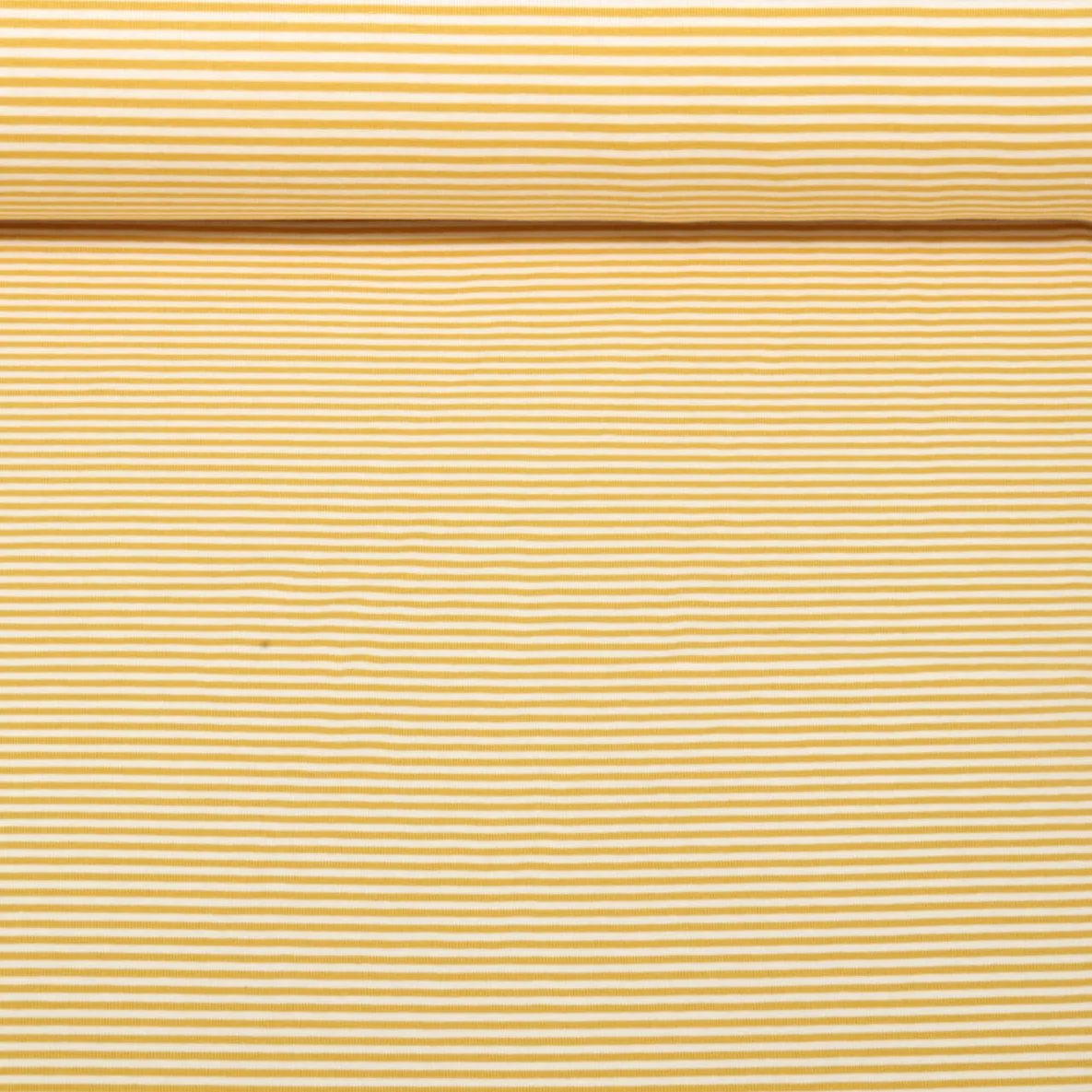 Jacquard Jersey Streifen Mini Ecru Ocker