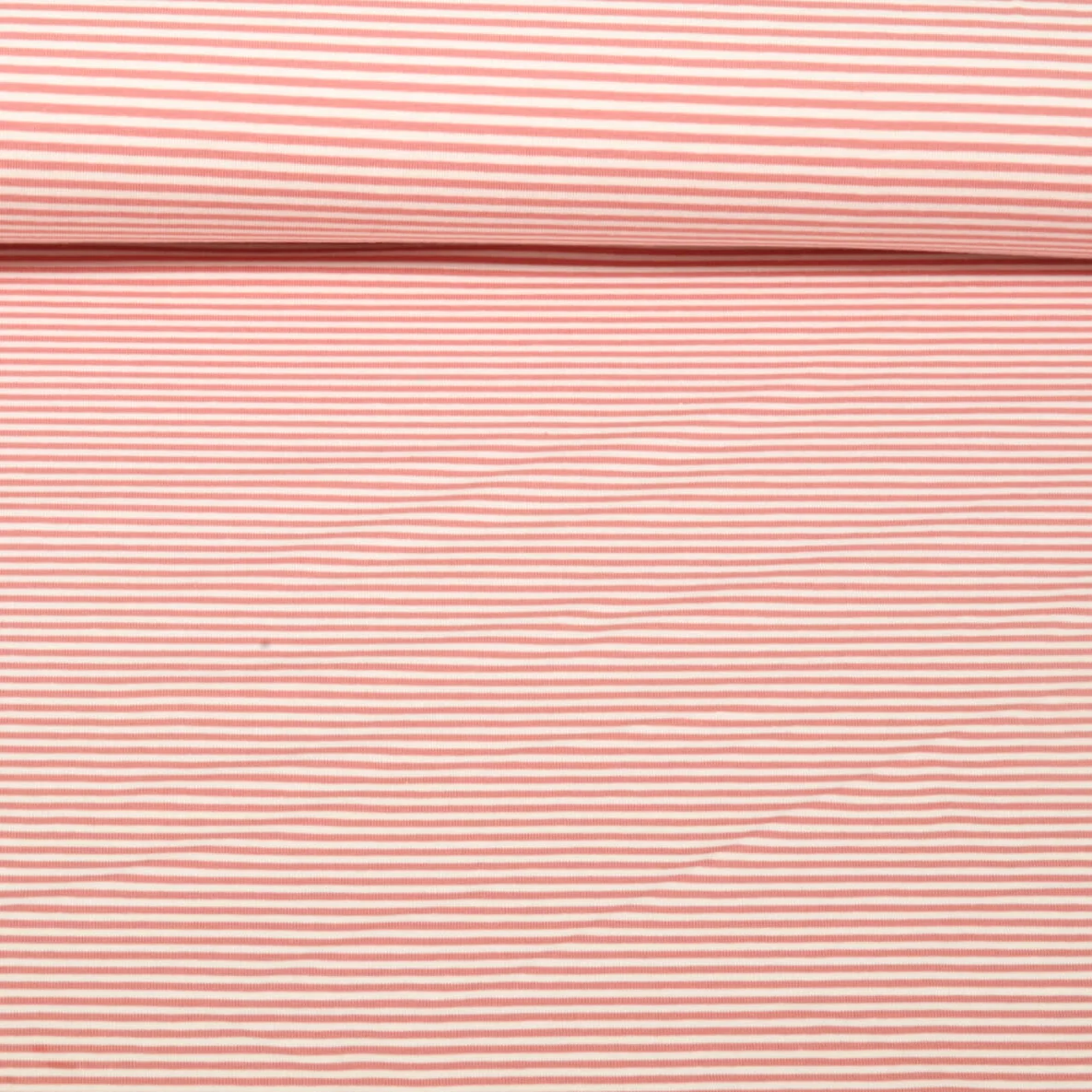 Jacquard Jersey Streifen Mini Ecru Rosa