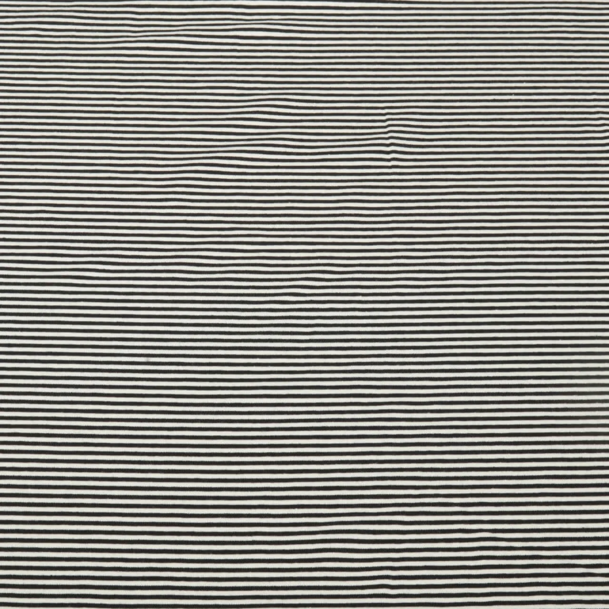 Jacquard Jersey Streifen Mini Ecru Schwarz