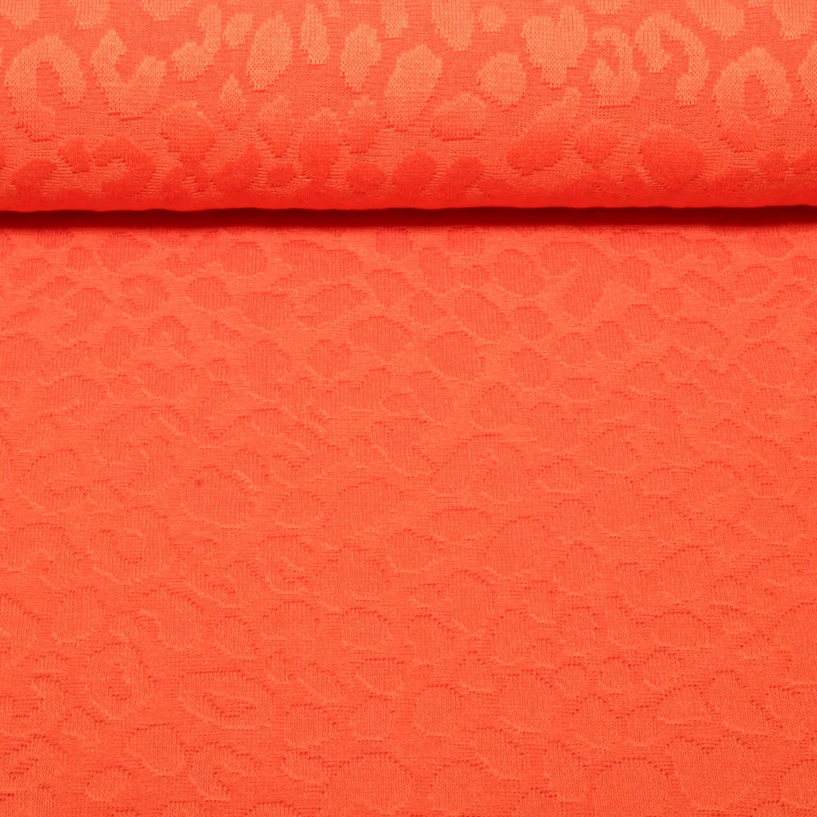 Jacquard Strickjersey Leo Muster Orange