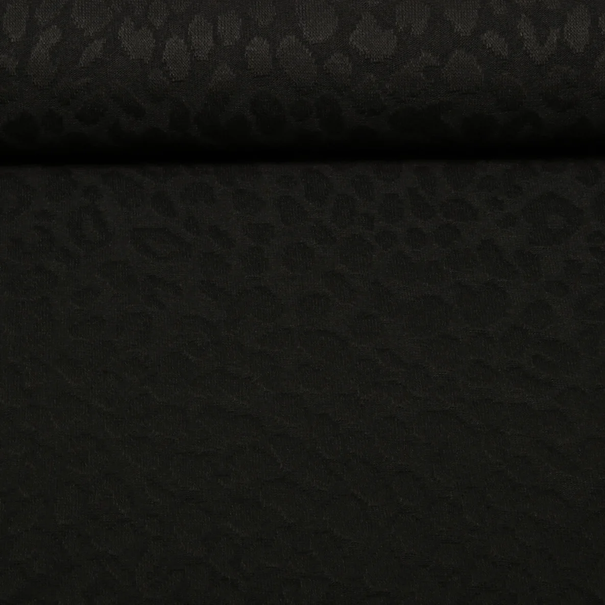 Jacquard Strickjersey Muster Schwarz