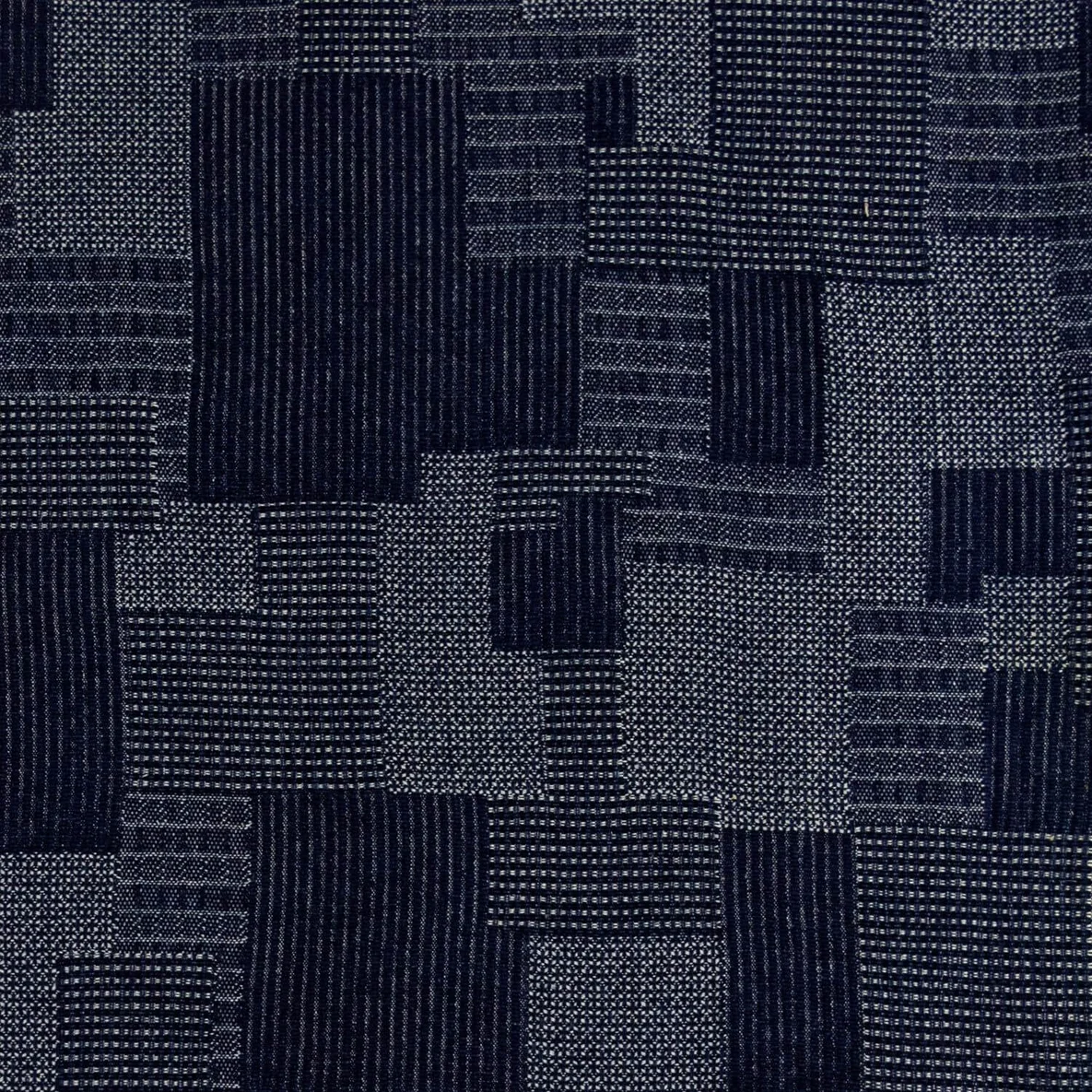 Jeans B-Trendy Jacquard Blöcke Blau