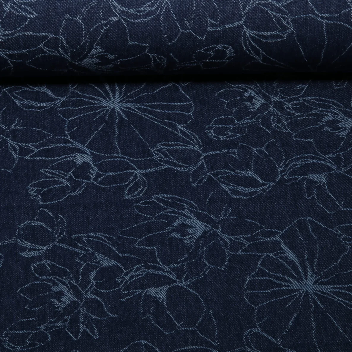Jeans B-Trendy Jacquard Blumen Navy