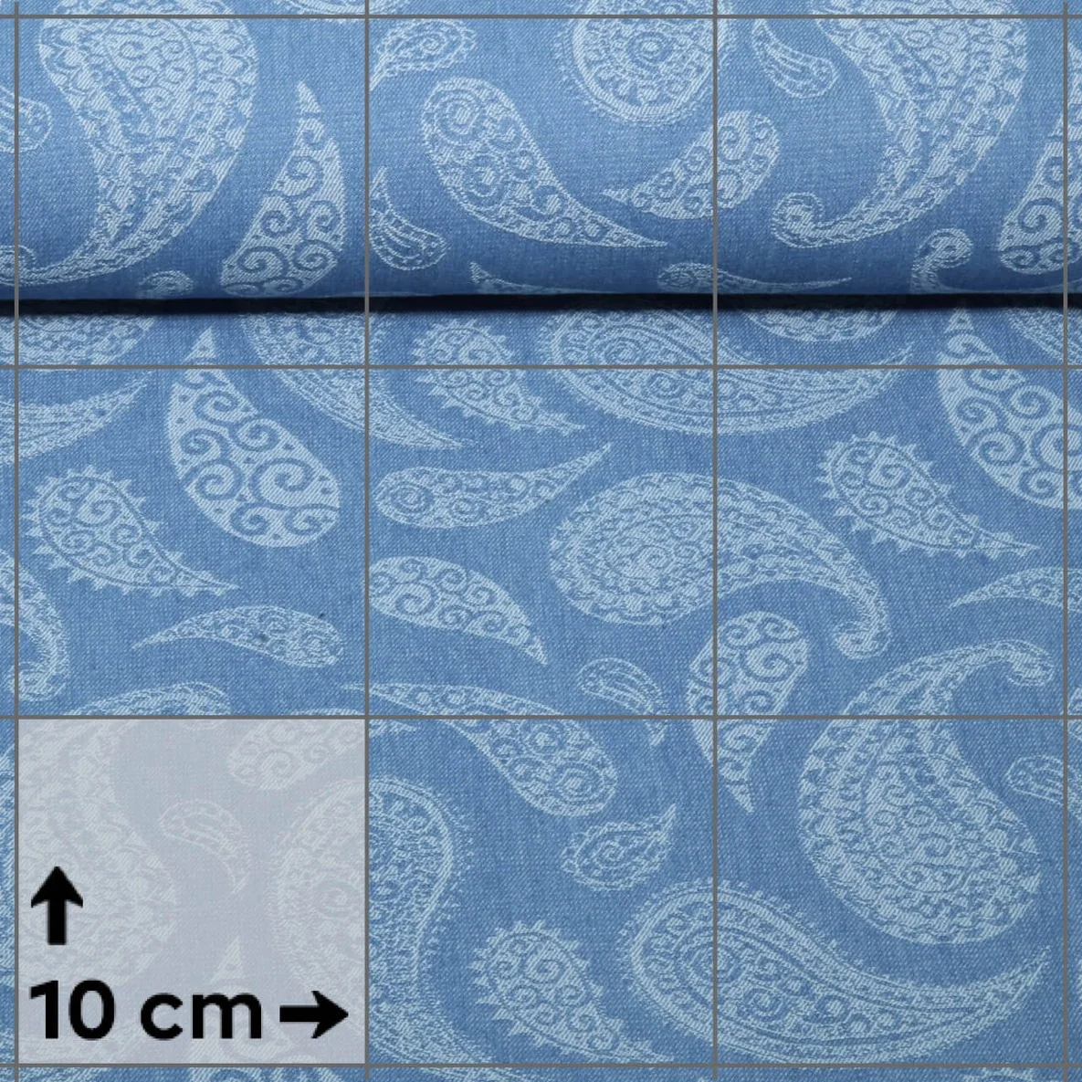 Jeans B-Trendy Paisley Jacquard Hellblau