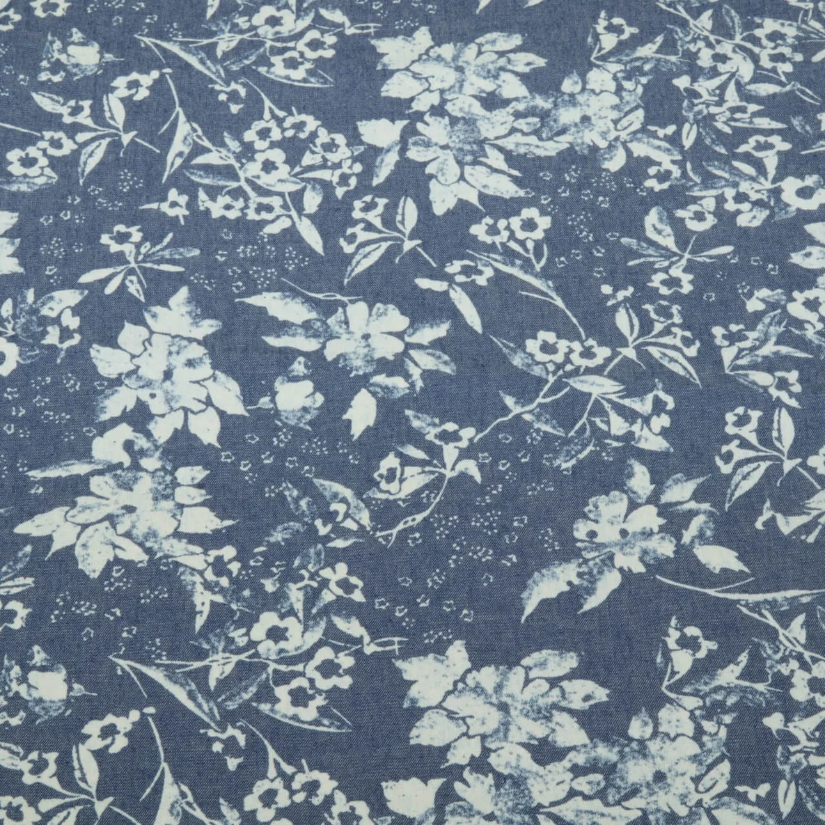 Jeans Blumen Dunkelblau