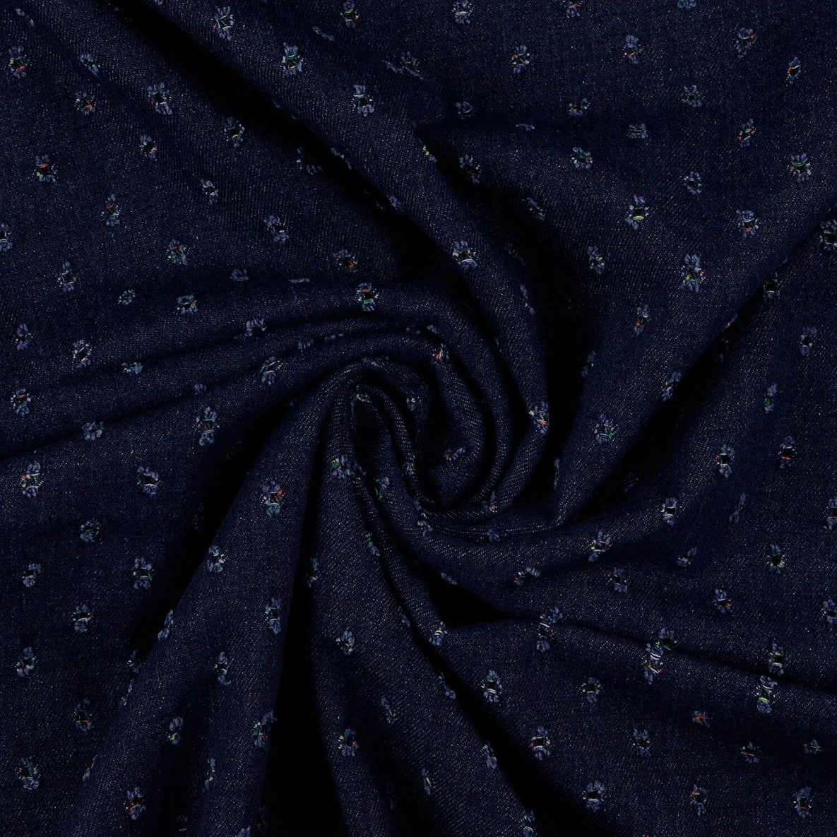 Jeans Jacquard Destroyed Dunkelblau Extrabreit