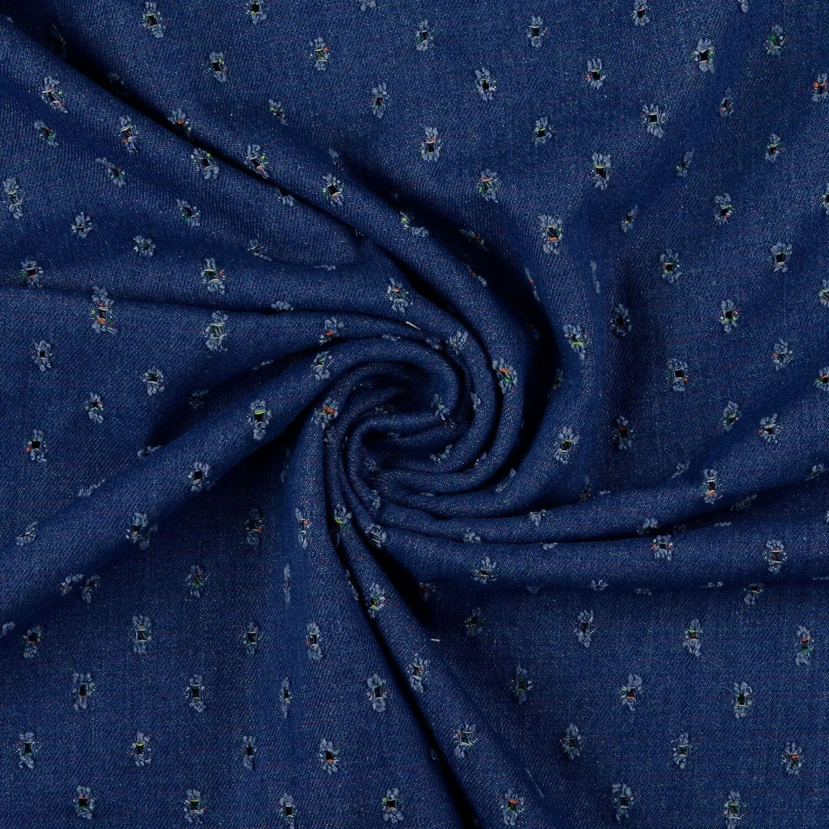 Jeans Jacquard Destroyed Hellblau Extrabreit