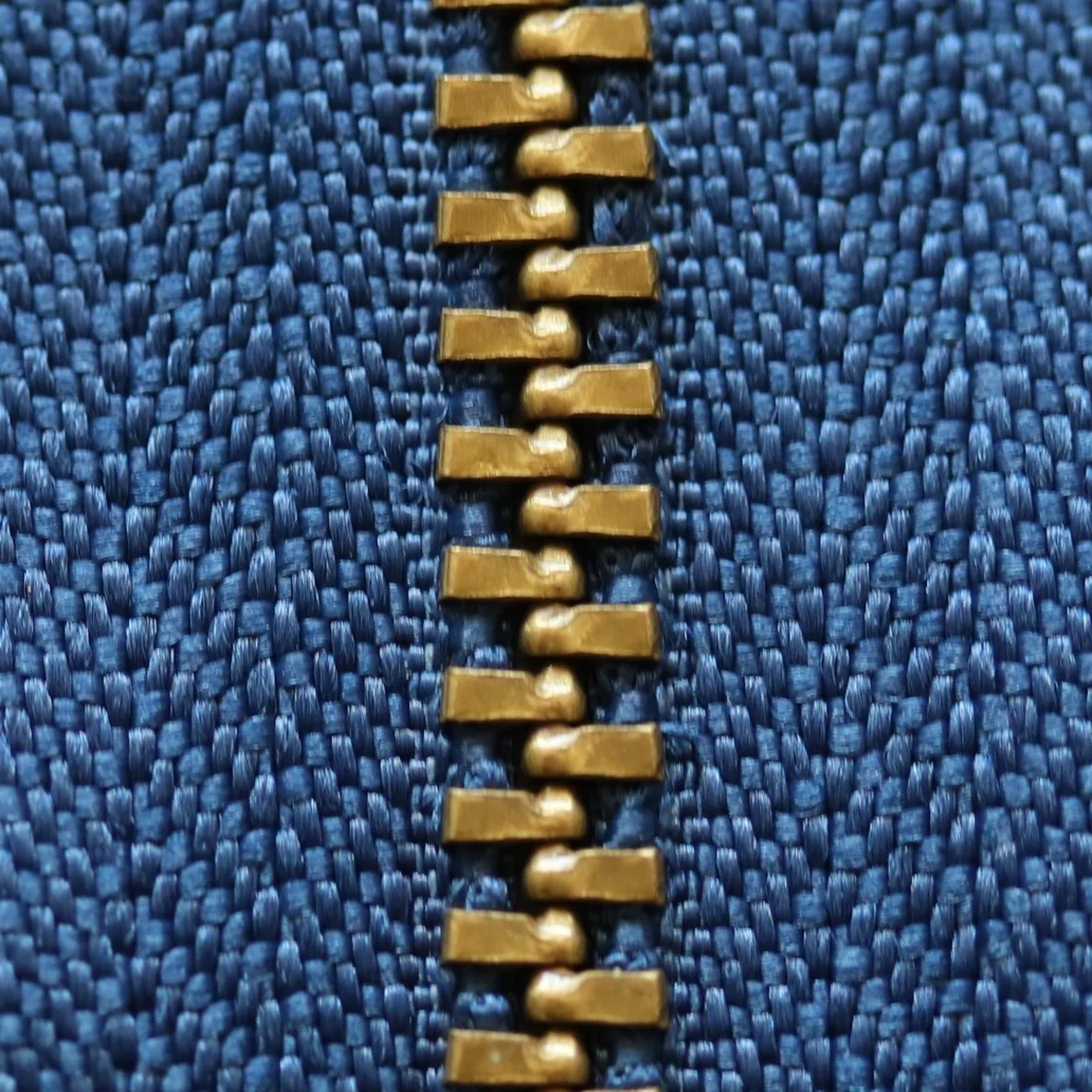 Jeans-Reißverschluss Metall Messing 14cm Marine D040