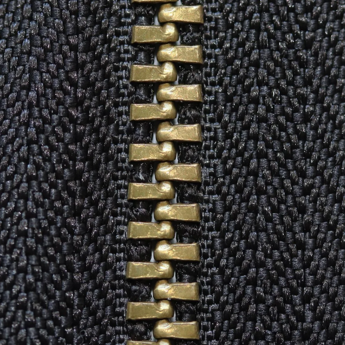 Jeans-Reißverschluss Metall Messing 14cm Schwarz B5
