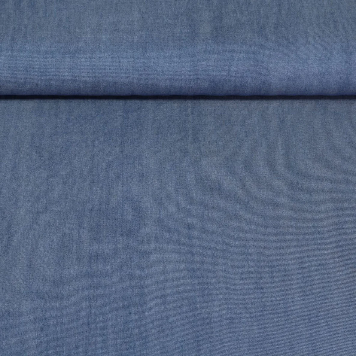 Jeans Tencel Gewaschen Uni Blau