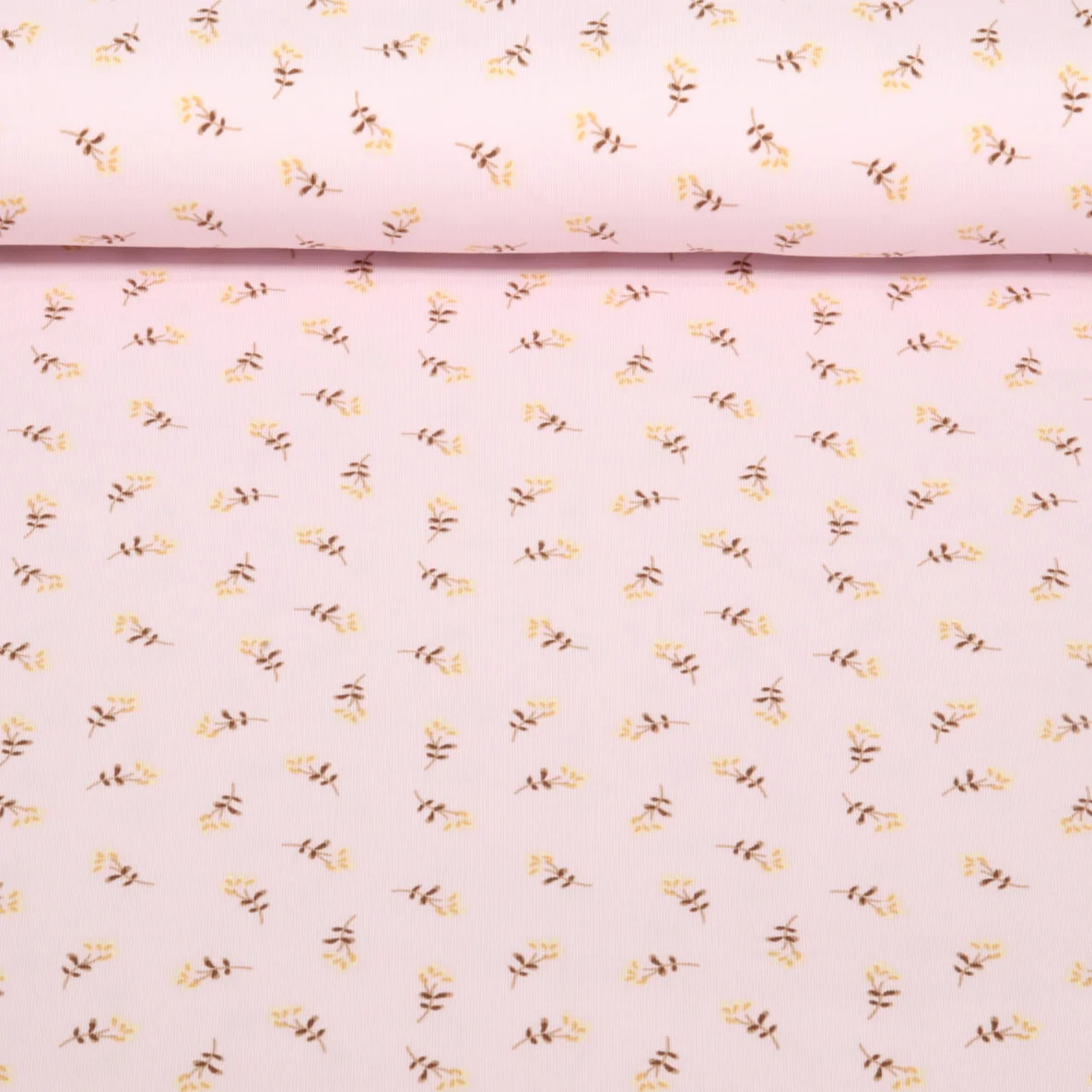 Jersey Blumenzweige Rosa