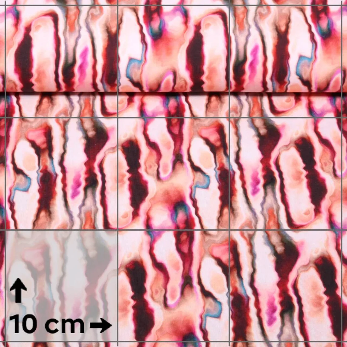 Jersey Digitaldruck Aquarell Formen Rosa