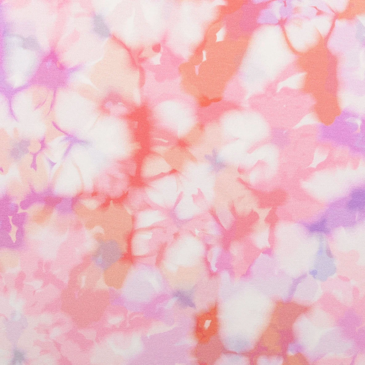 Jersey Digitaldruck Batikblüten Rosa