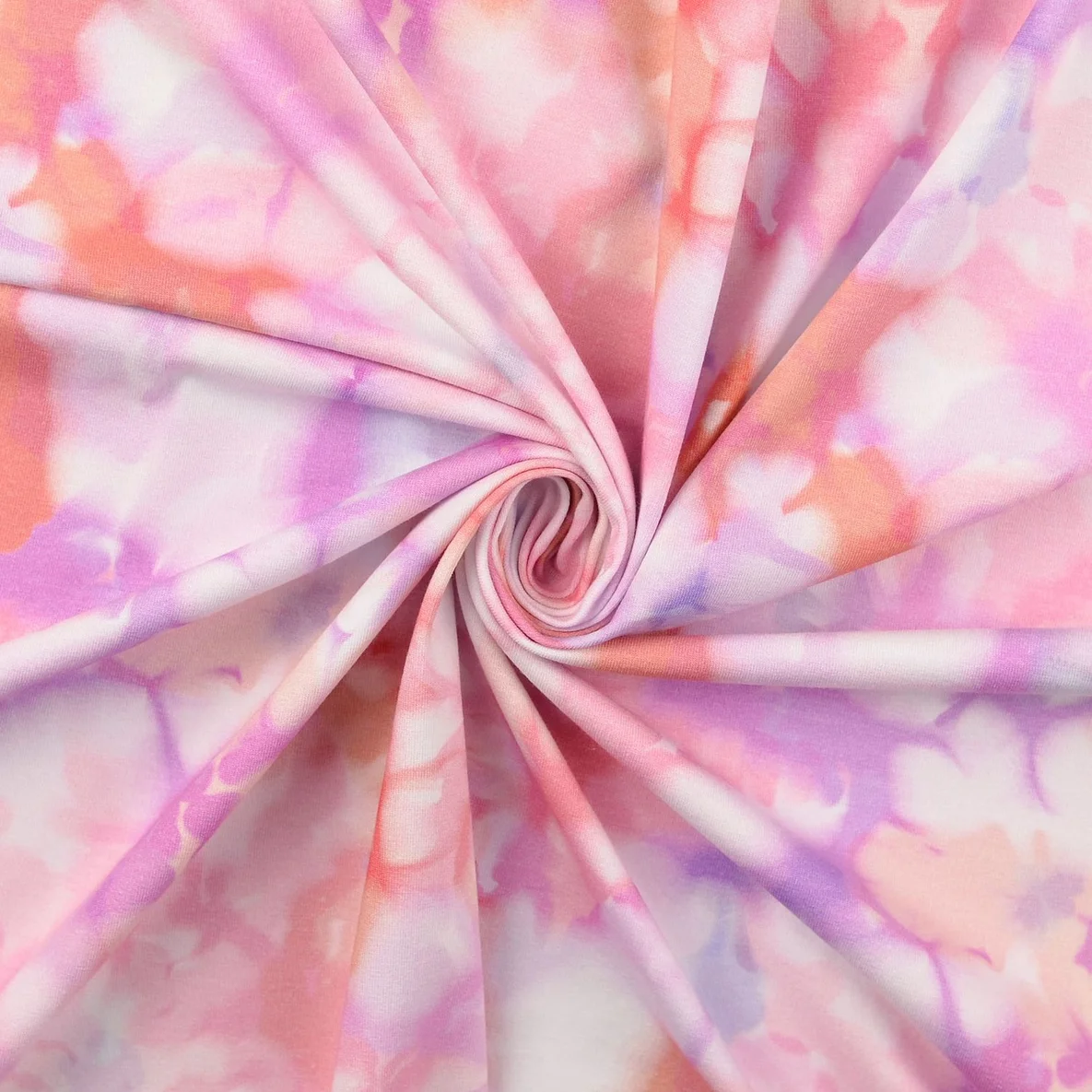 Jersey Digitaldruck Batikblüten Rosa