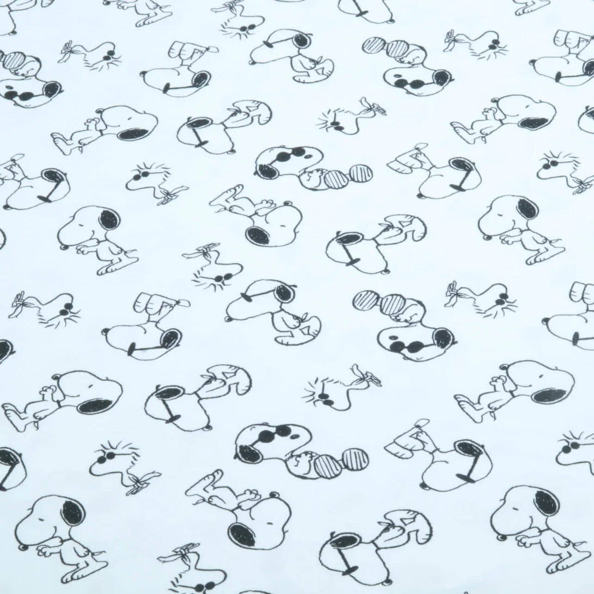 Jersey - Digitaldruck Snoopy Weiß