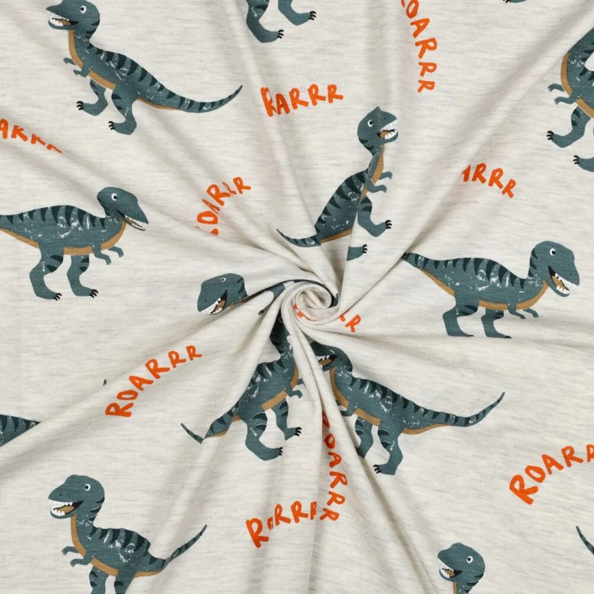 Jersey Dinos Ecru Melange