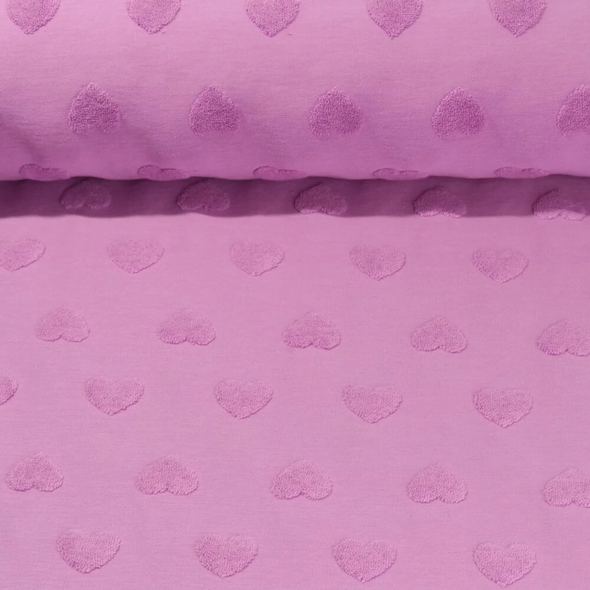Jersey Frotteeherzen Flieder