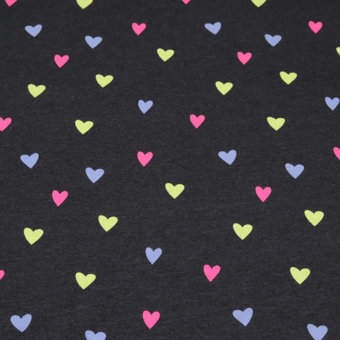 Jersey Herzen Grau Melange