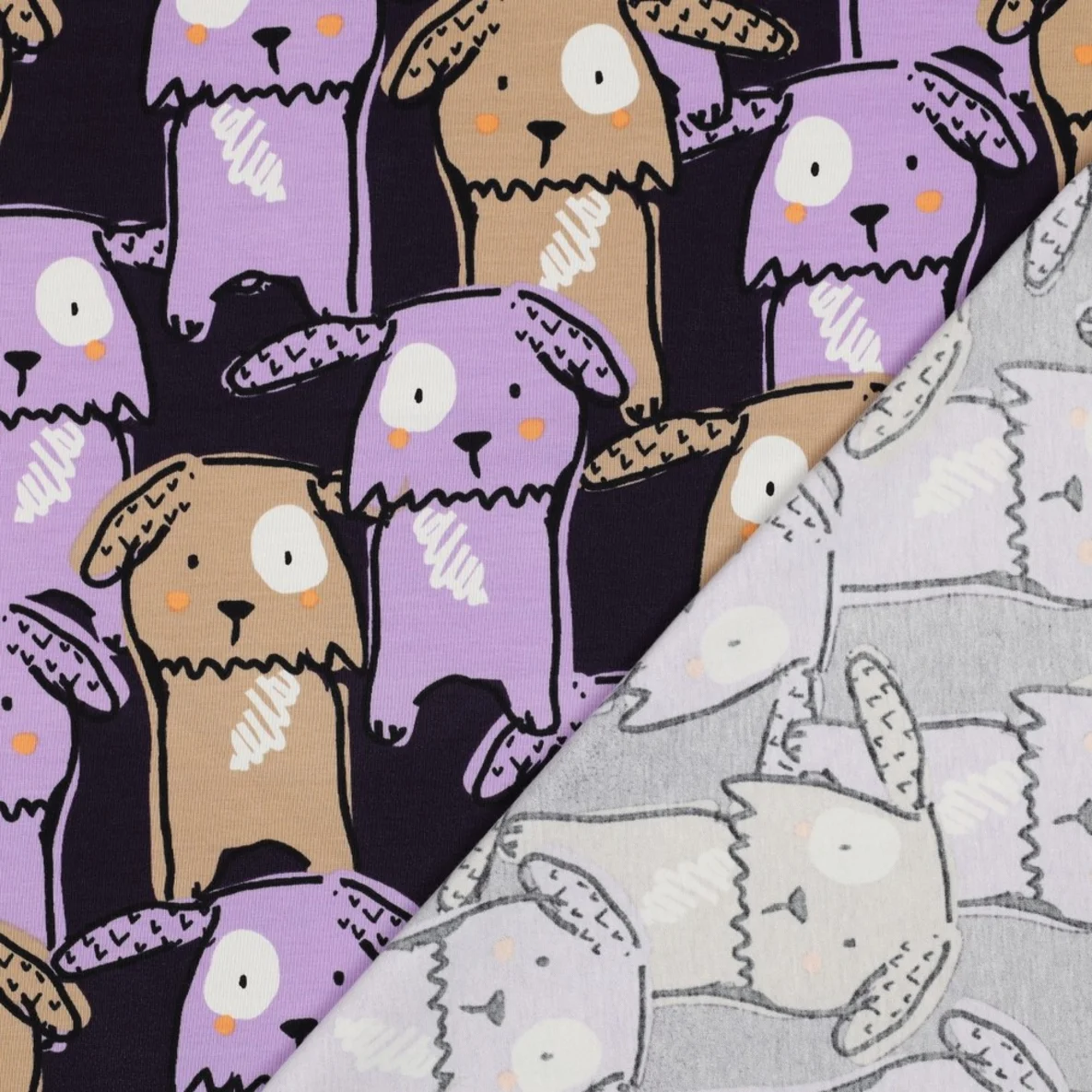 Jersey Hunde Aubergine