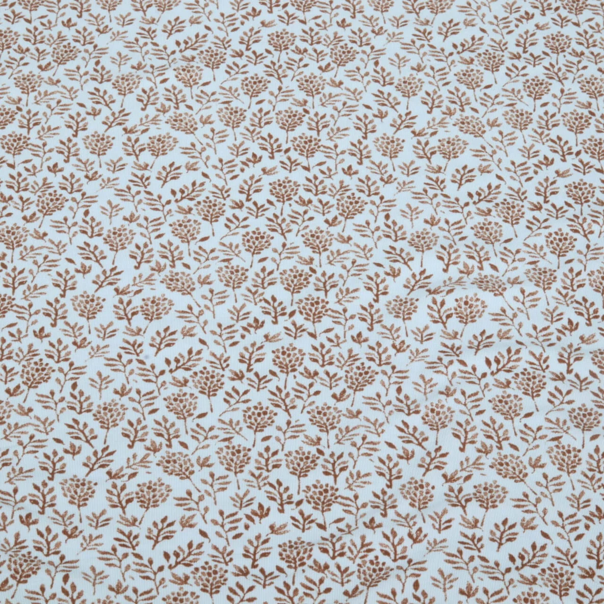 Jersey Kleine Blumenzweige Hellblau