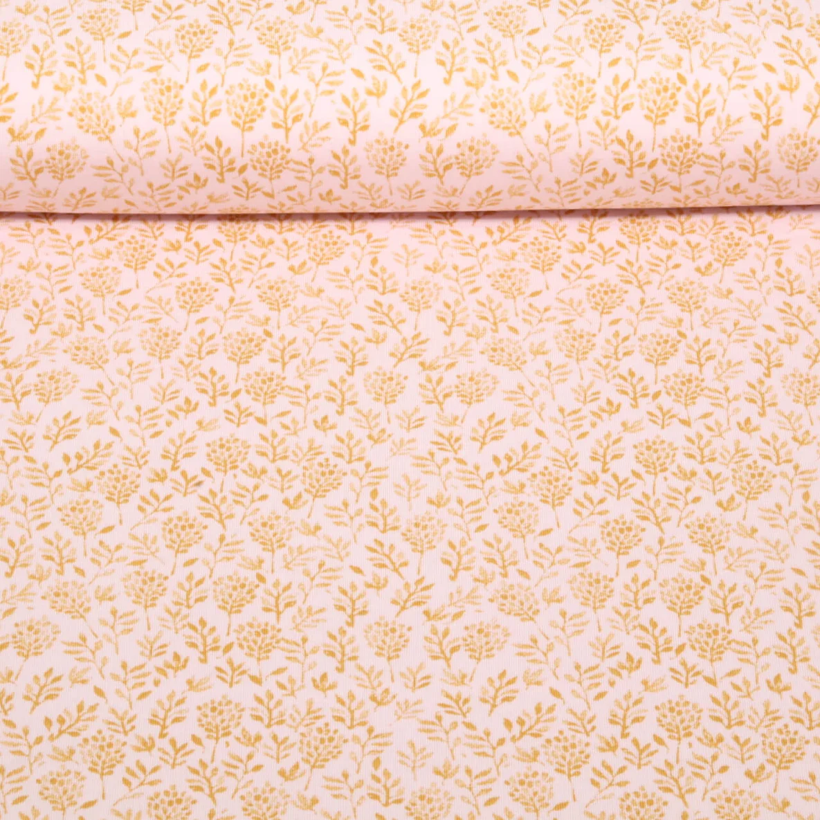 Jersey Kleine Blumenzweige Rosa