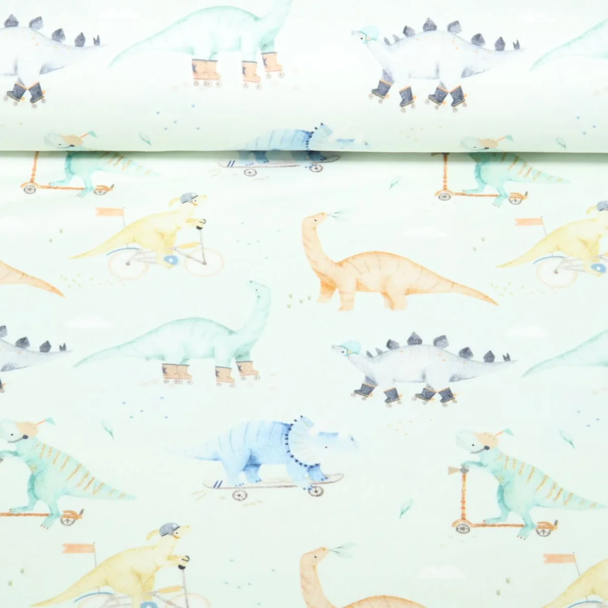 Jersey Little Jax Digitaldruck Dino Mobil Hellmint