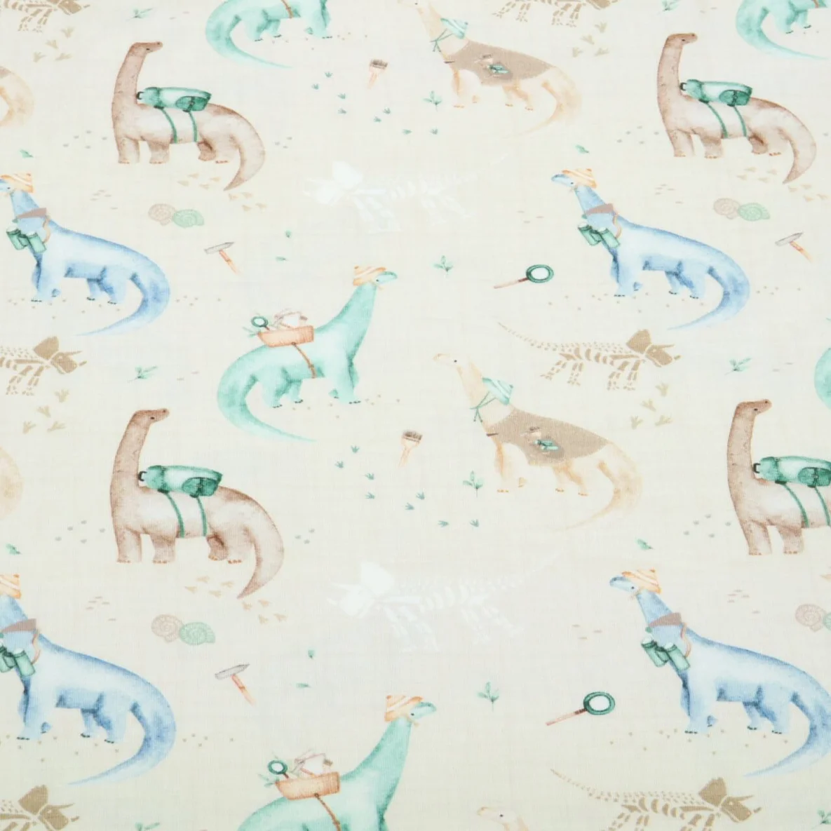 Jersey Little Jax Digitaldruck Dinos Expedition Beige