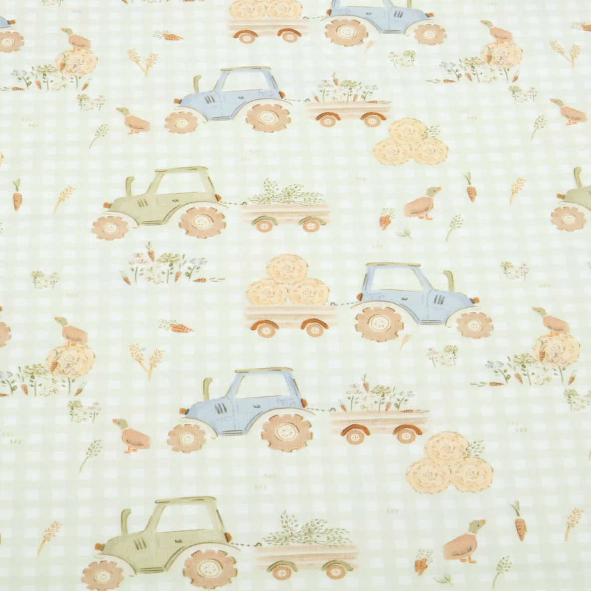 Jersey Little Jax Digitaldruck Ernte mit Traktor Beige