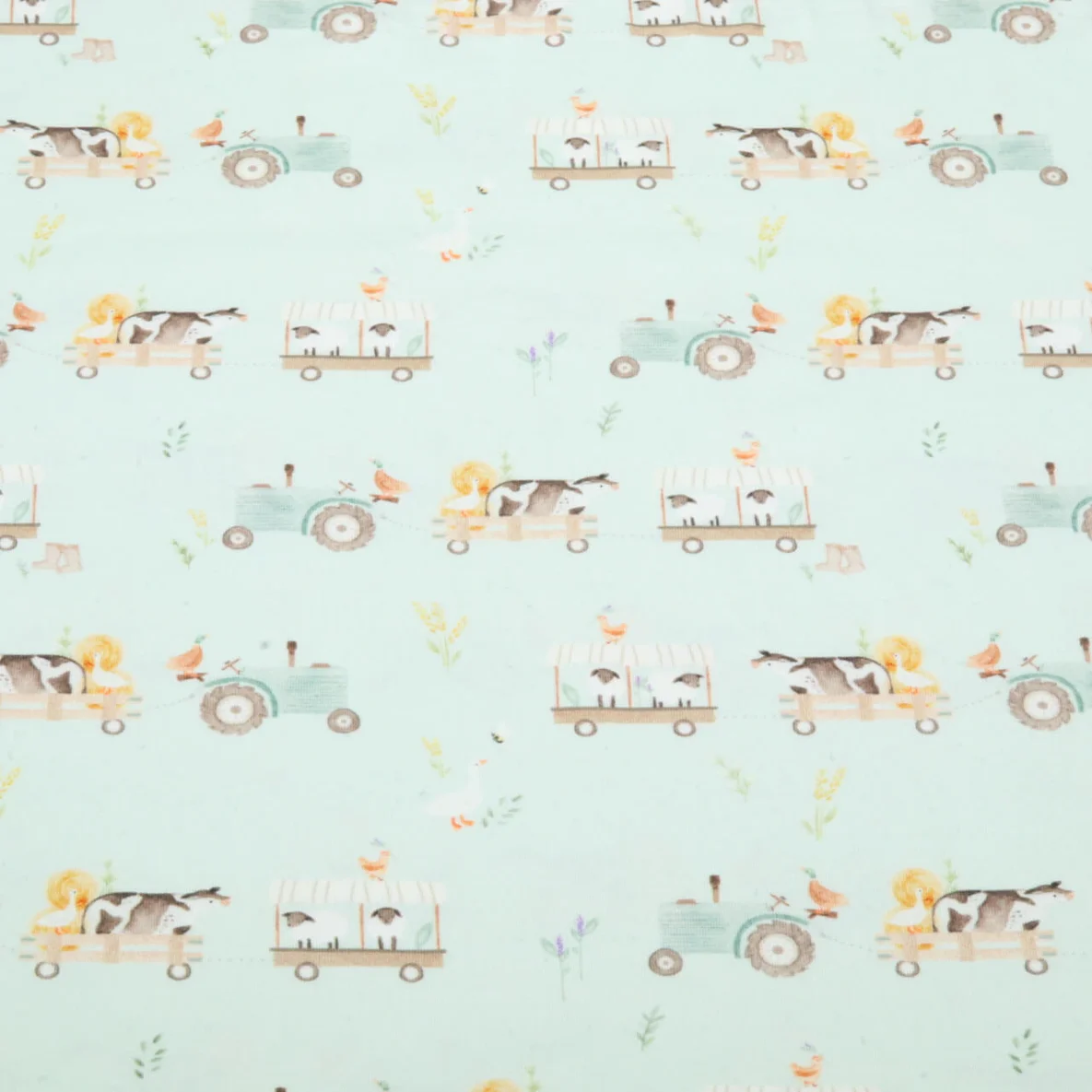 Jersey Little Jax Digitaldruck Farmtiere Unterwegs Hellmint