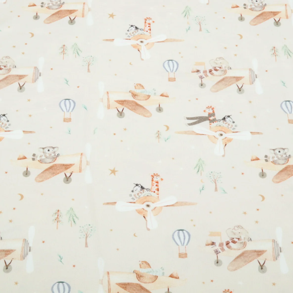 Jersey Little Jax Digitaldruck Fliegende Tiere Beige