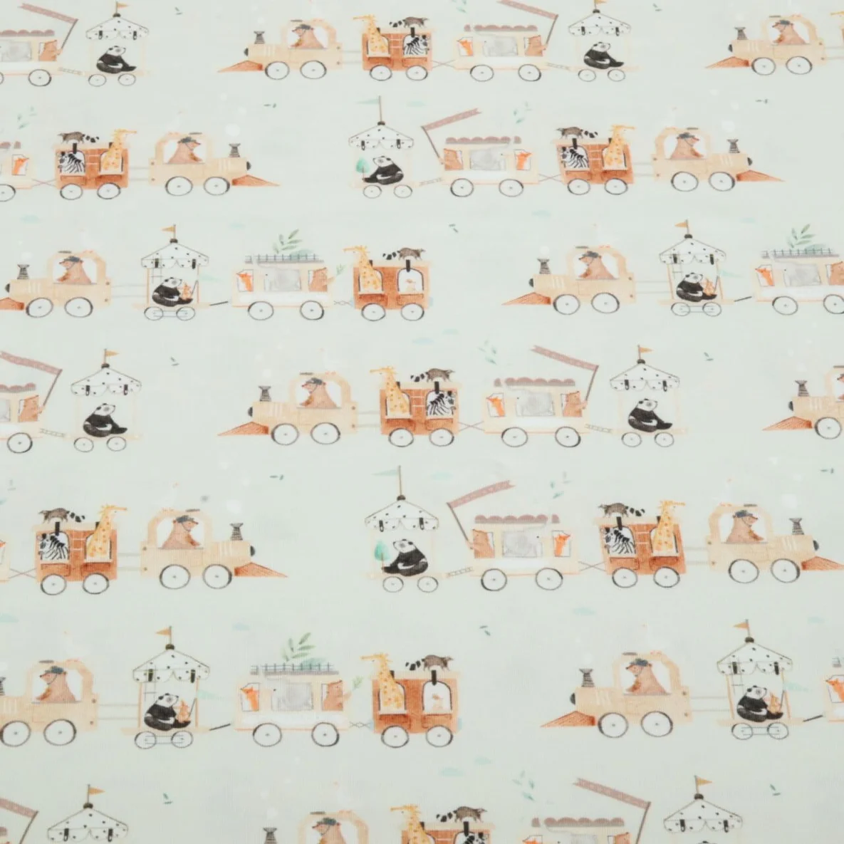 Jersey Little Jax Digitaldruck Lustige Zugfahrt Beige