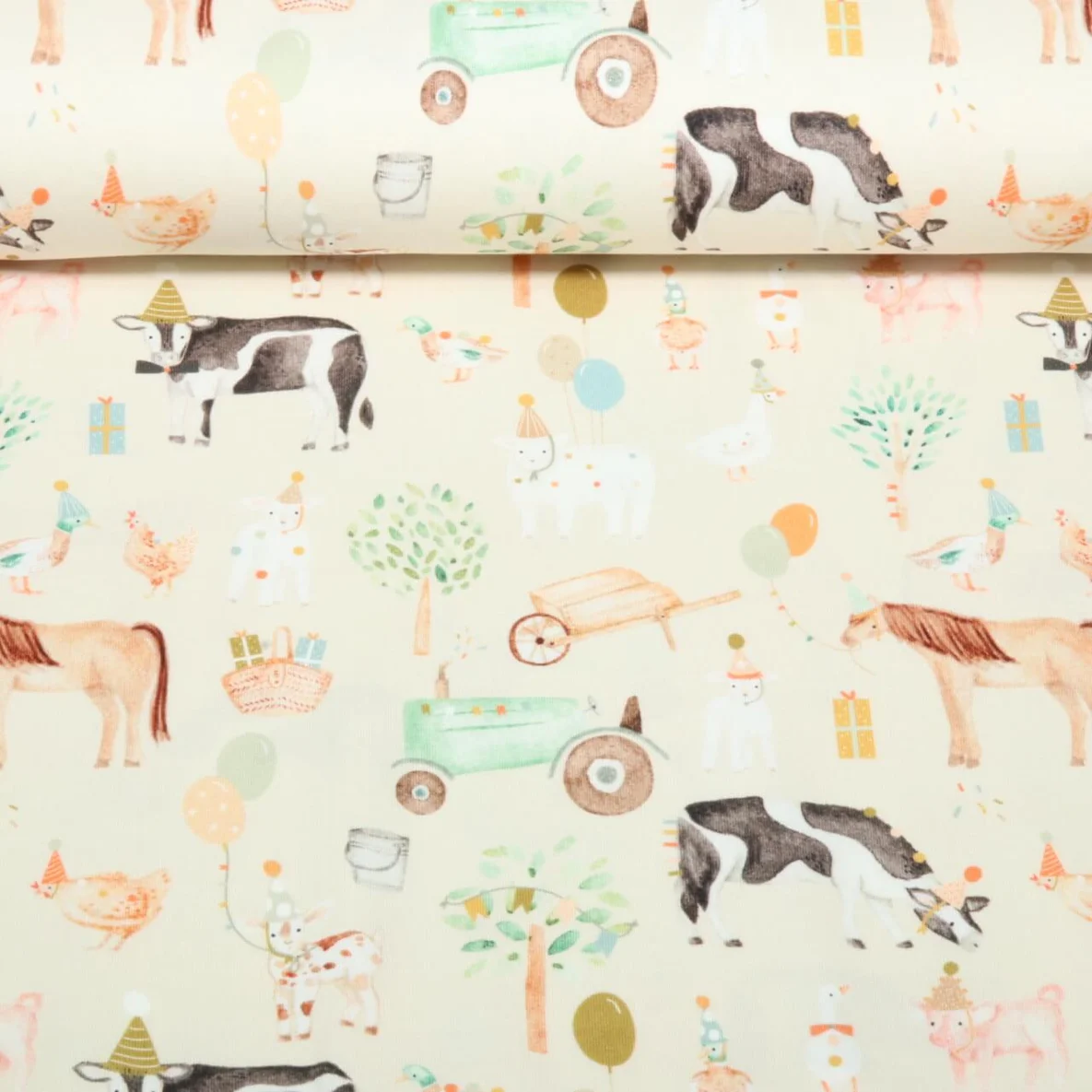 Jersey Little Jax Digitaldruck Party Farmtiere Natur