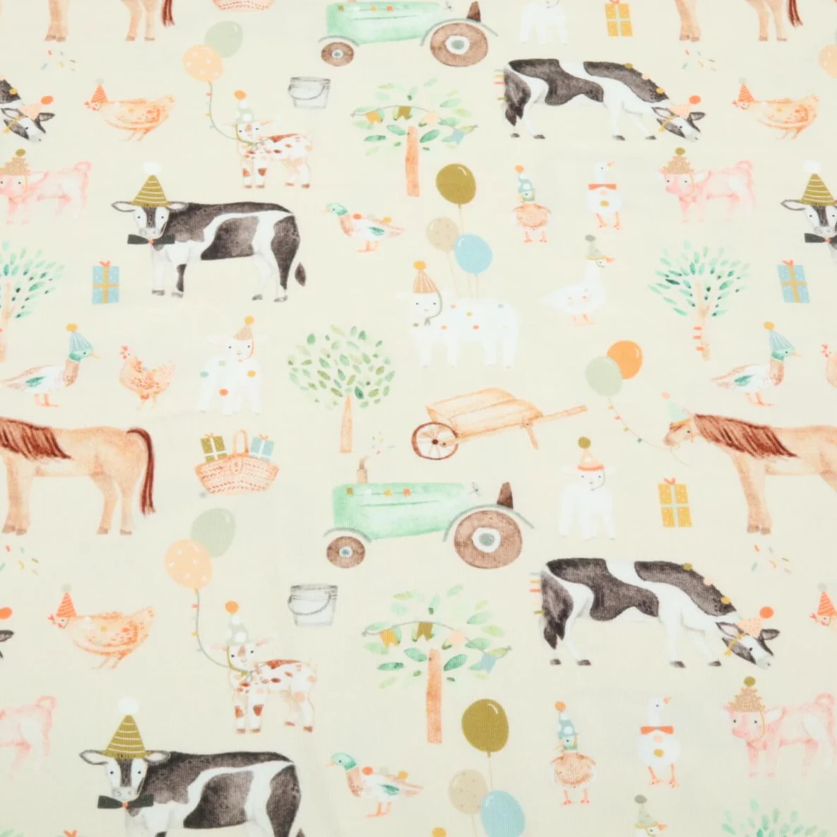 Jersey Little Jax Digitaldruck Party Farmtiere Natur