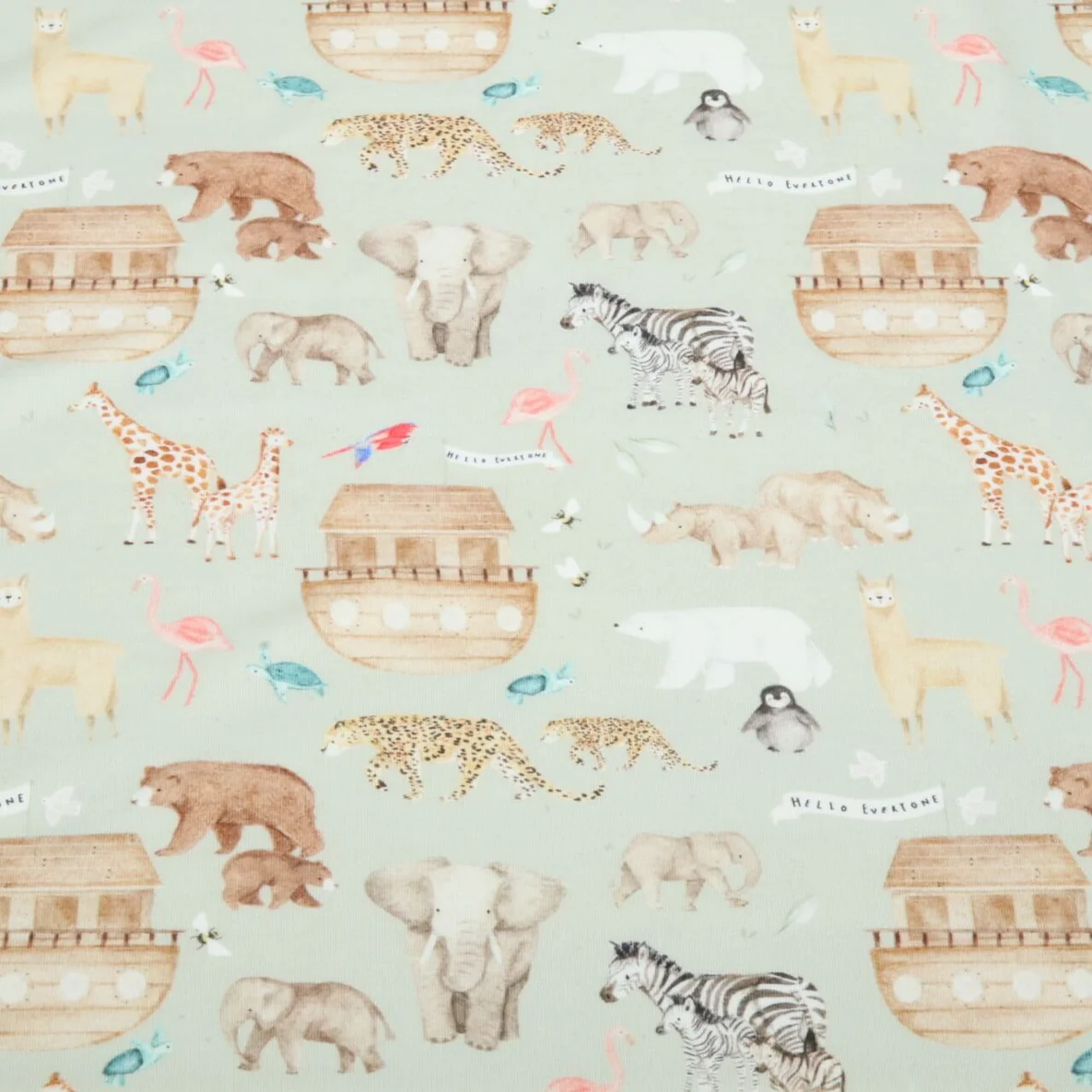 Jersey Little Jax Digitaldruck Wilde Tiere und Arche Mint