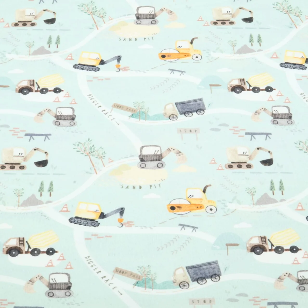 Jersey Little Jax Digitaldruck  Zur Baustelle Mint