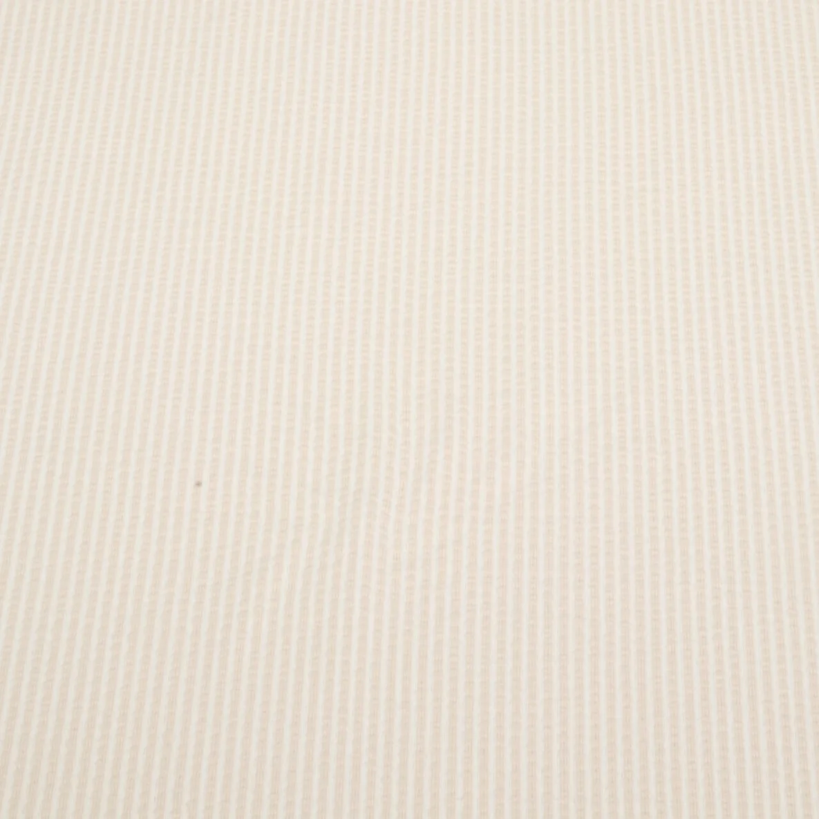 Jersey Seersucker Streifen Beige Weiß