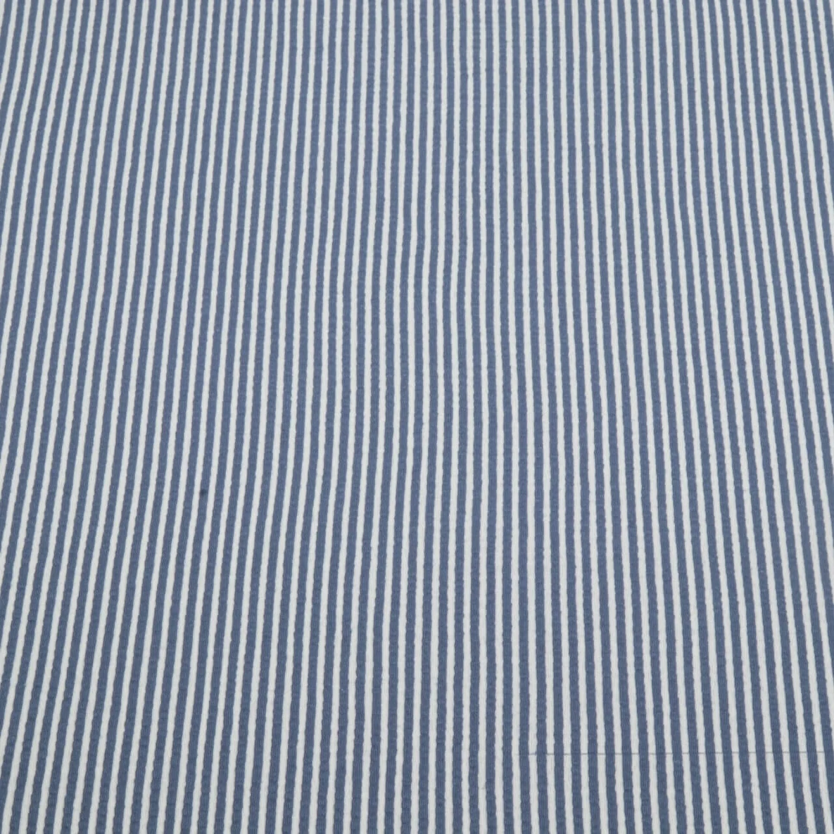 Jersey Seersucker Streifen Blau Weiß