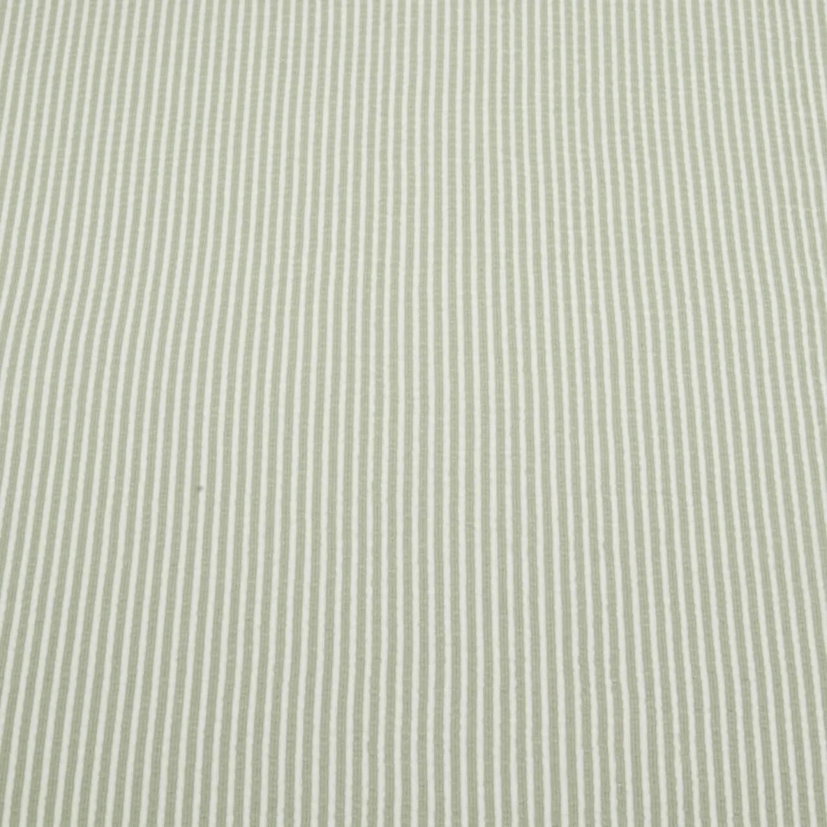 Jersey Seersucker Streifen Khaki Weiß