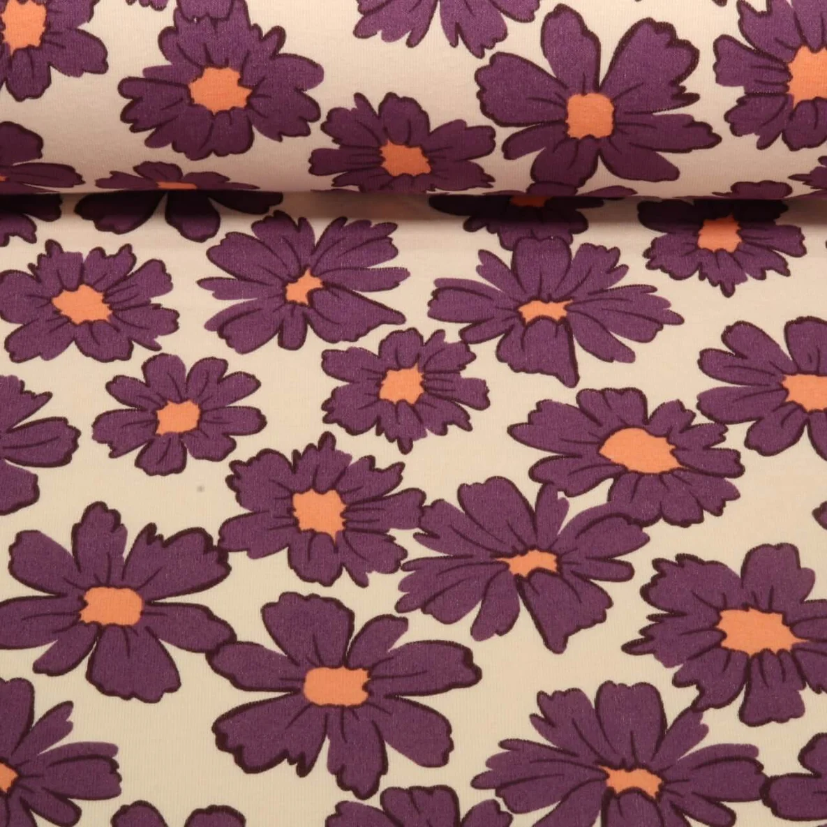 Jogging Blüten Beige Lila