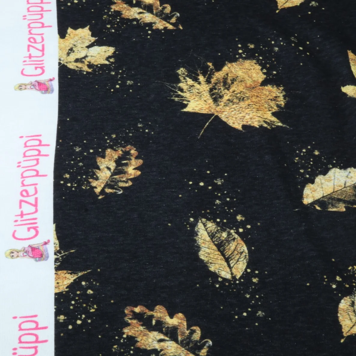 Jogging Glitzerpüppi Digital Herbstblätter Schwarz