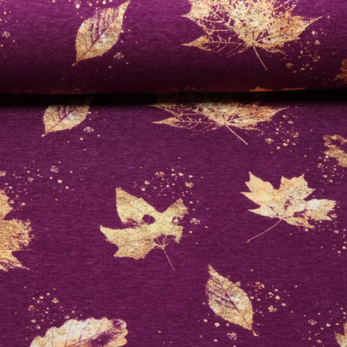 Jogging Glitzerpüppi Digital Herbstblätter Weinrot