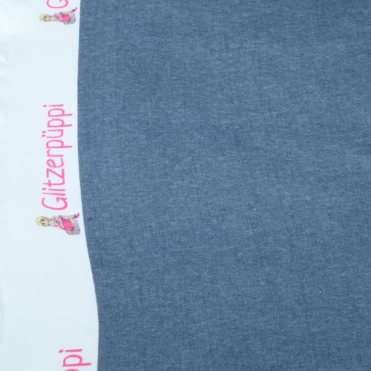 Jogging Glitzerpüppi Digital Jeansblau Uni Melange