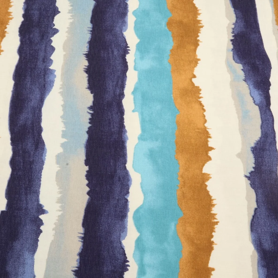 Kleider und Blusenstoff Streifen Aquarell Blau