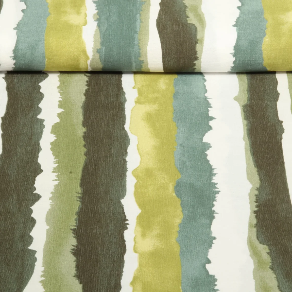 Kleider und Blusenstoff Streifen Aquarell Khaki