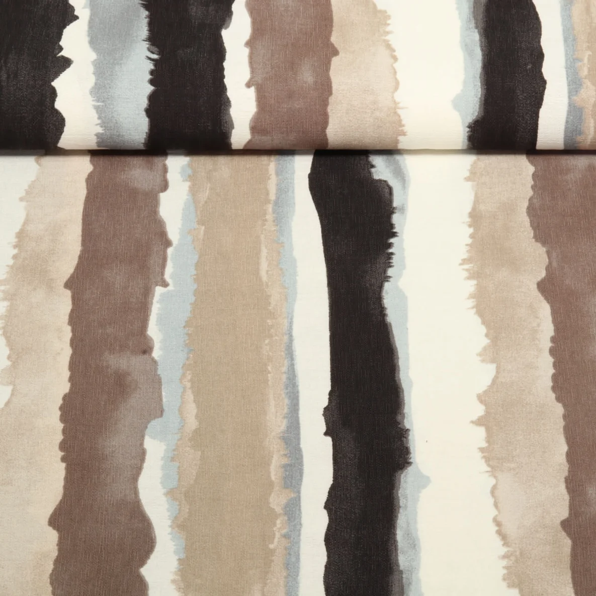 Kleider und Blusenstoff Streifen Aquarell Sand