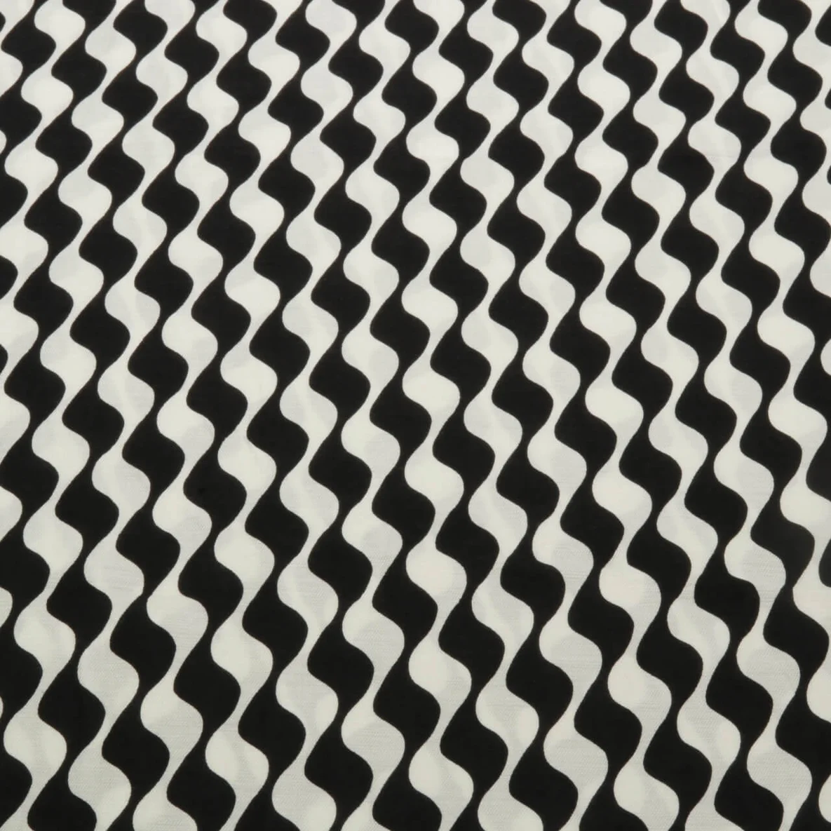 Kleider und Blusenstoff Wellen Schwarz