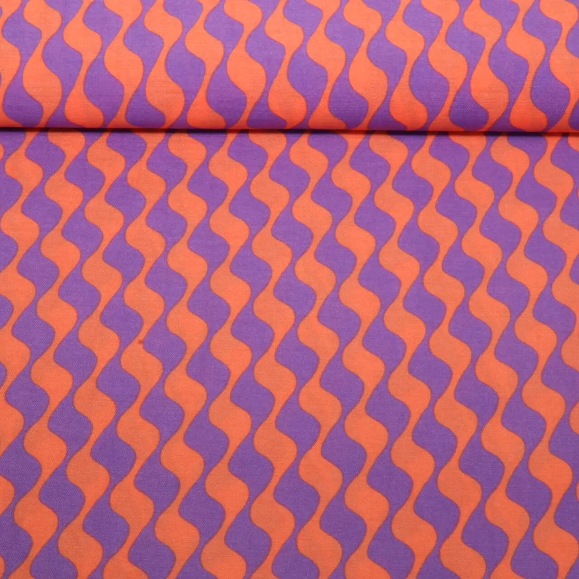 Kleider und Blusenstoff Wellen Violett